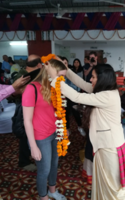 Welcome ceremony in delhi